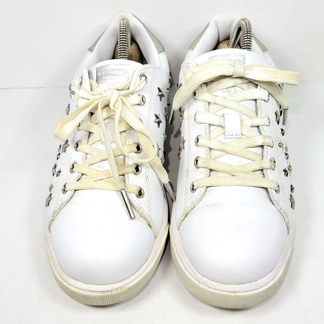 セントアンドリュース　ゴルフシューズ　約22.5〜23㌢　レザー　スタッズ