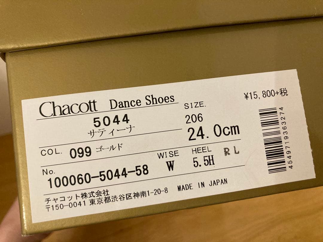 【新品・未使用】Chacott ダンスシューズ 24.0cm 社交ダンス