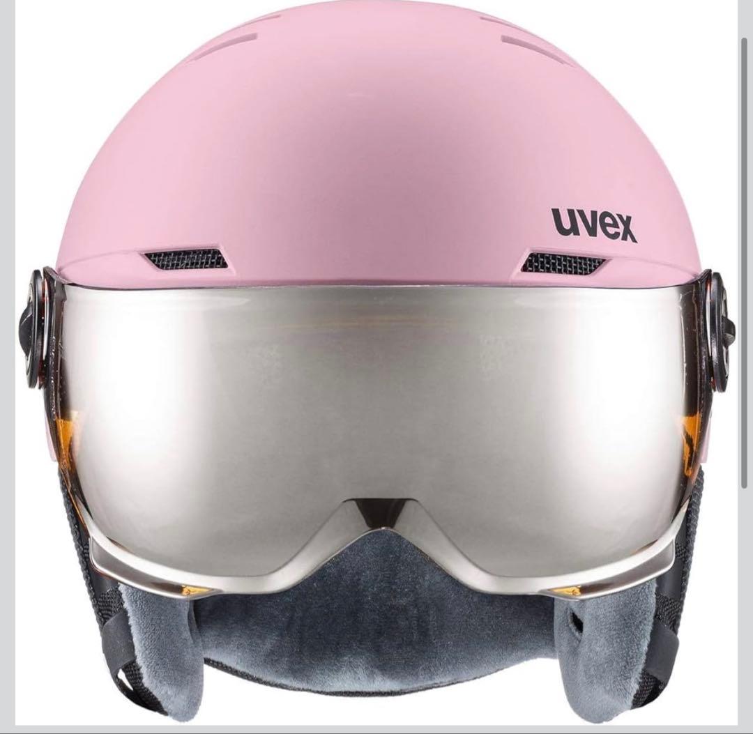 uvex子供用スキースノーボードバイザーヘルメットダイヤル式サイズ調整51-55