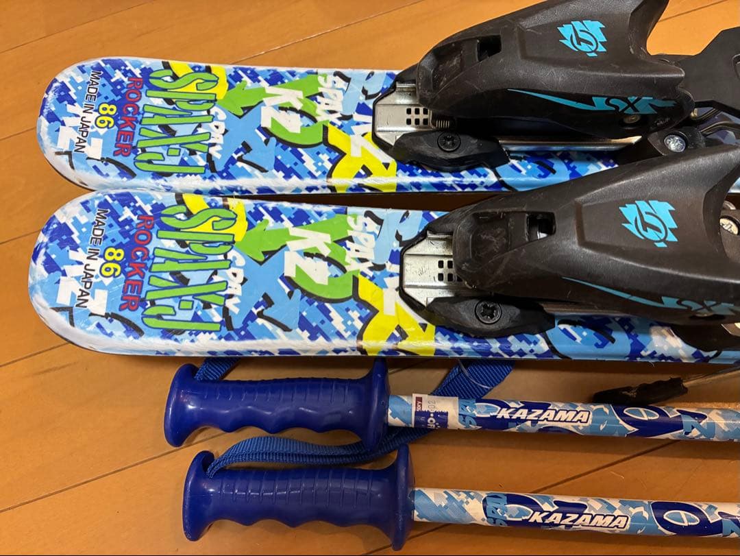 美品KAZAMA 板86cmスキーセット靴18or19or20cm