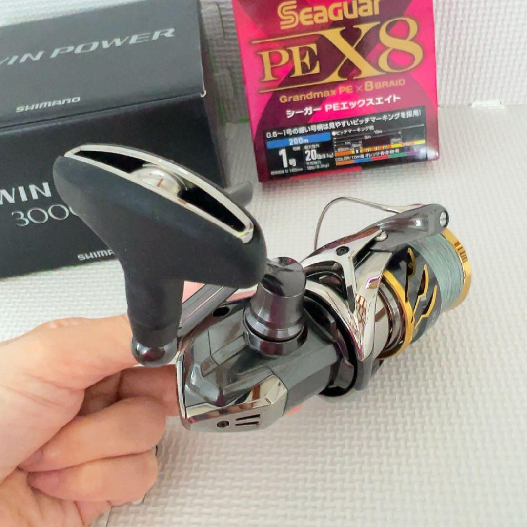 美品SHIMANOスピニング20ツインパワー3000MHGシーガーPEX8