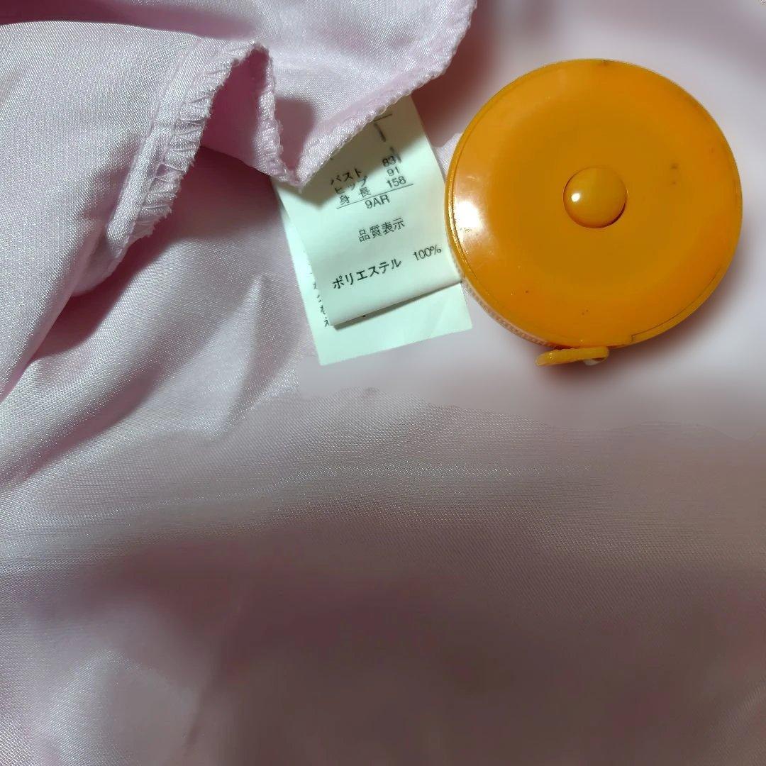 薄いピンク シフォン ドレス