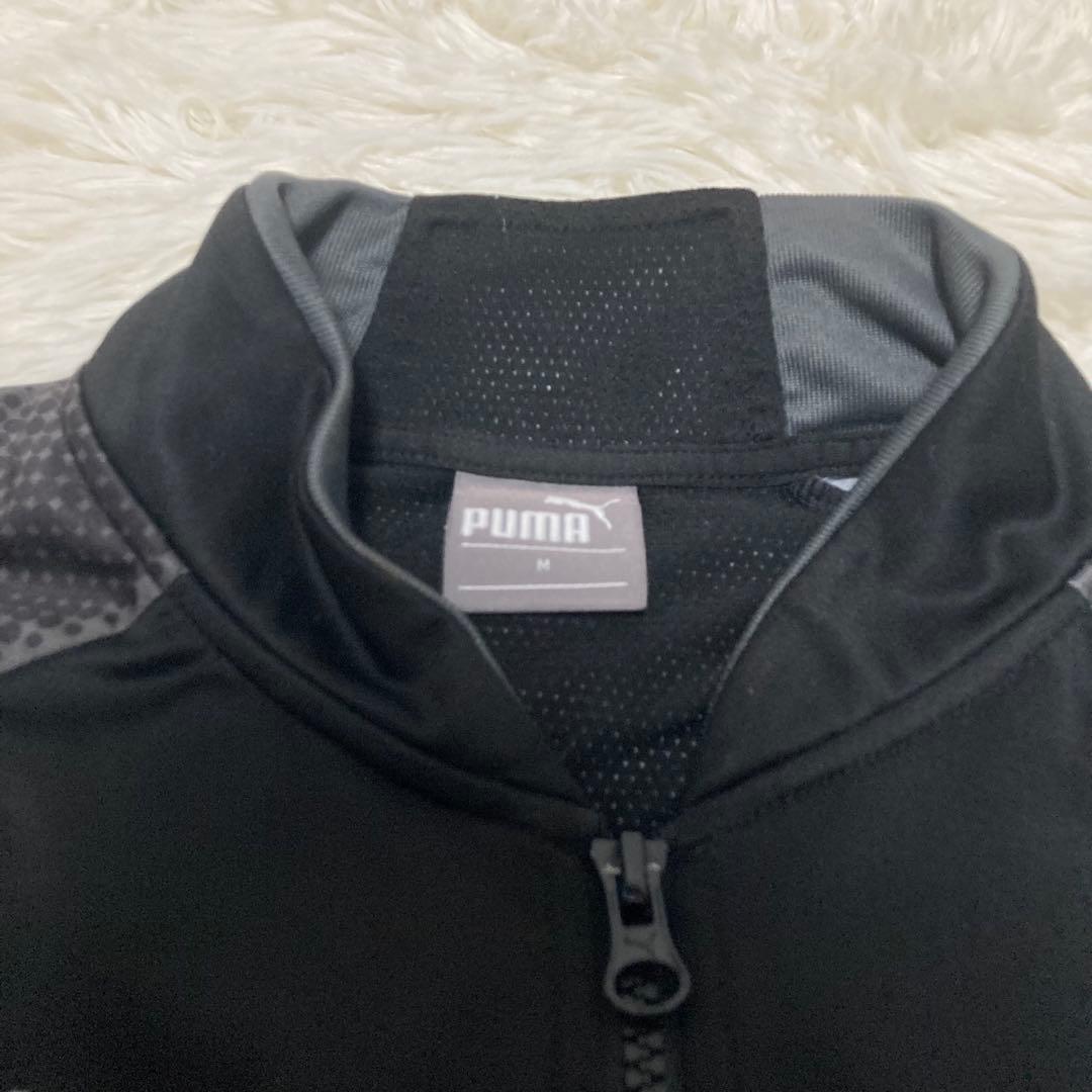 ジュビロ磐田PUMA YAMAHA ハーフジップジャージ Mサイズ 黒/グレー