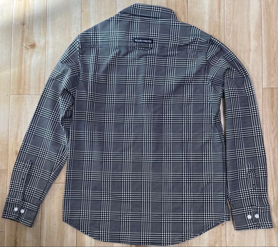 【極美品】パーリーゲイツ チェック柄 長袖シャツ メンズ 4★クリーニング済