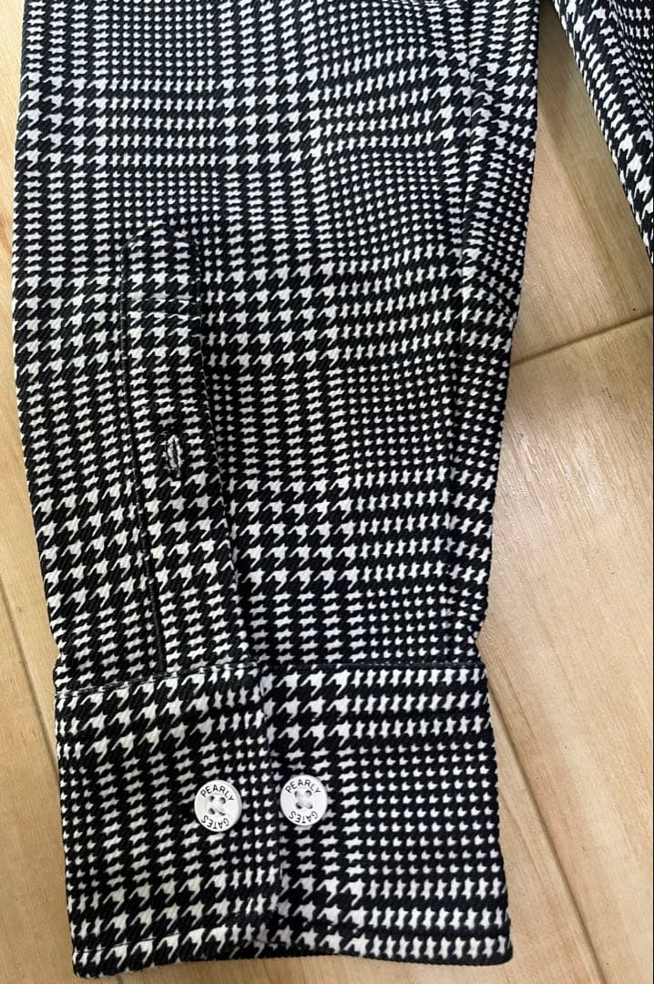 【極美品】パーリーゲイツ チェック柄 長袖シャツ メンズ 4★クリーニング済