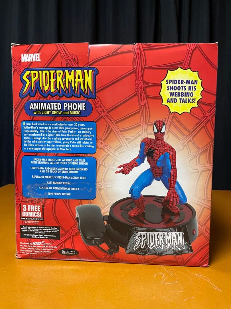 スパイダーマン　電話器　MARVEL