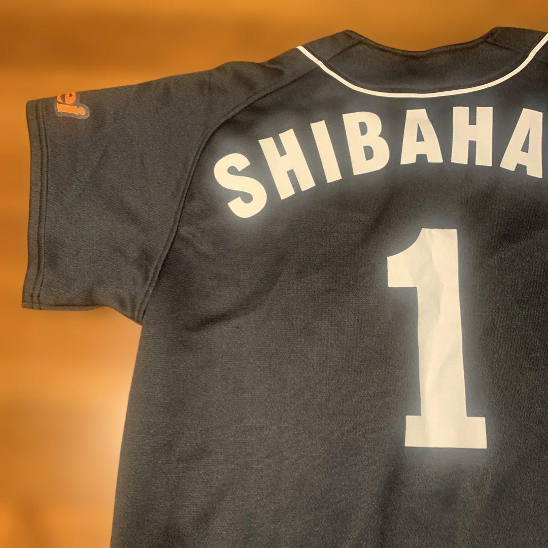 福岡ダイエーホークスユニフォーム SHIBAHARA 1 黒 半袖