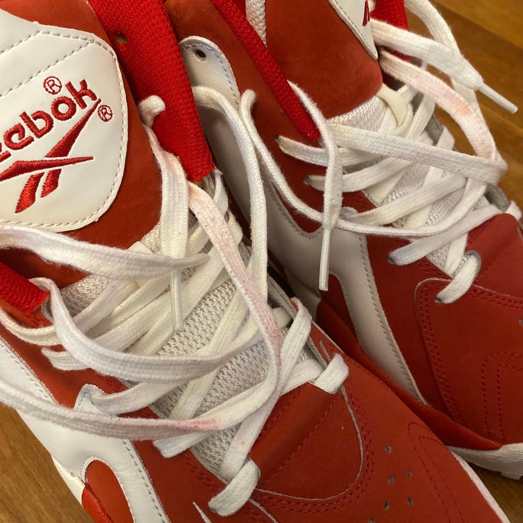 Reebok 赤白 ハイカット カミカゼ2 バスケットシューズ
