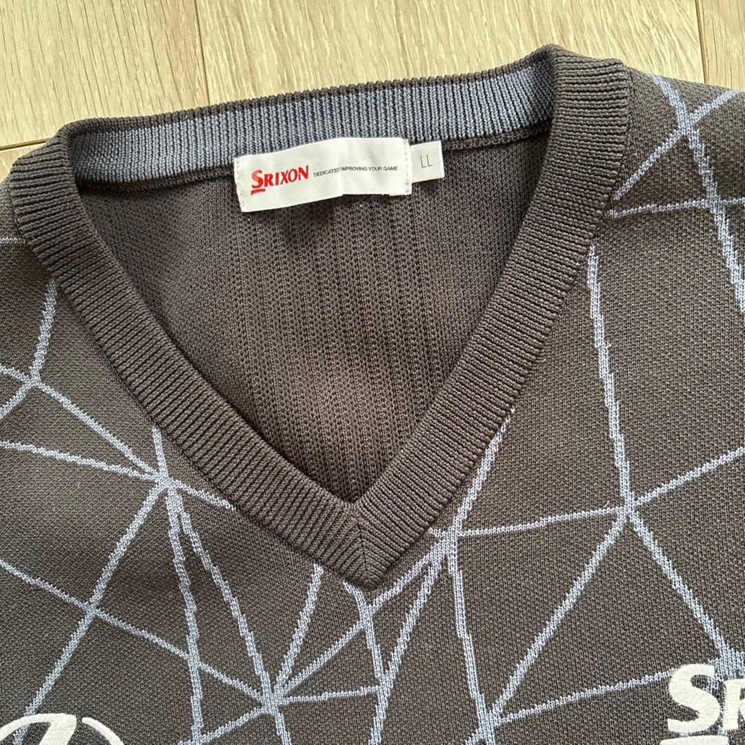SRIXON レクサス　幾何学模様　薄手ニット　LLサイズ