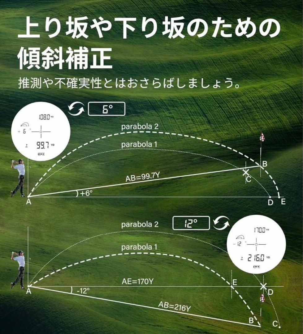 ゴルフ 距離計 レーザー距離計 ゴルフ 1000yd/914m対応