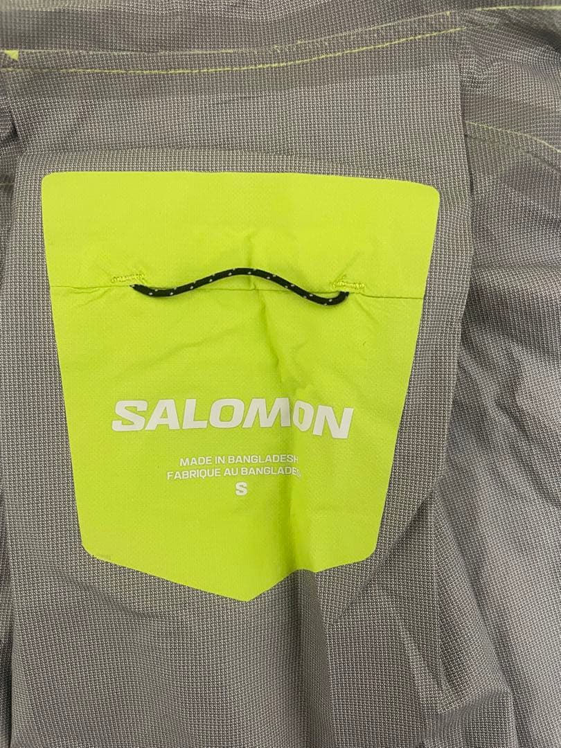 SALOMON 蛍光グリーン ウィンドブレーカー S