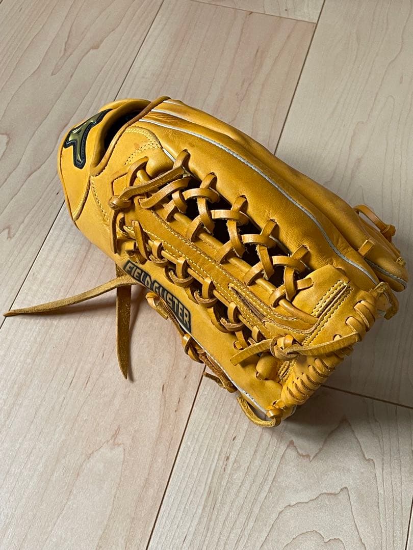ミズノ フィールドグリスター　軟式グローブ　ナチュラル　イエロー　グラブ　野球