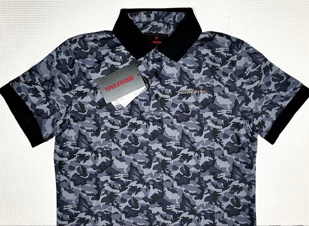 BRIEFING GOLF MS CAMO PRINT POLO（BLK／M）