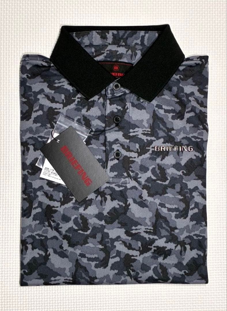 BRIEFING GOLF MS CAMO PRINT POLO（BLK／M）