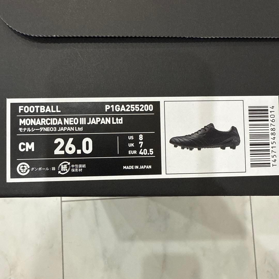 MIZUNO モナルシーダネオ3 JAPAN ltd 26cm