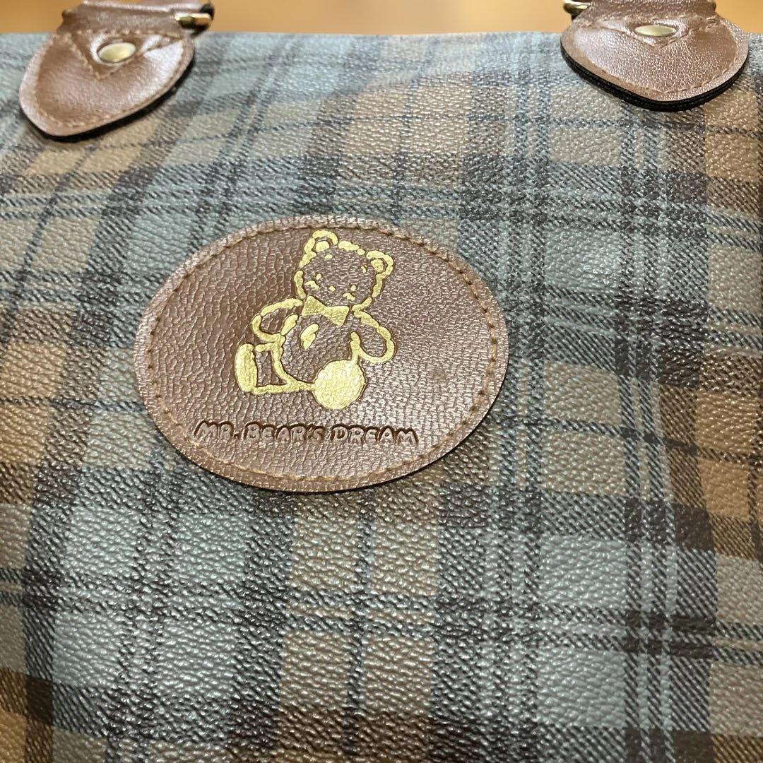 激レア！サンリオMr. Bear's Dream チェック柄ボストンバッグ