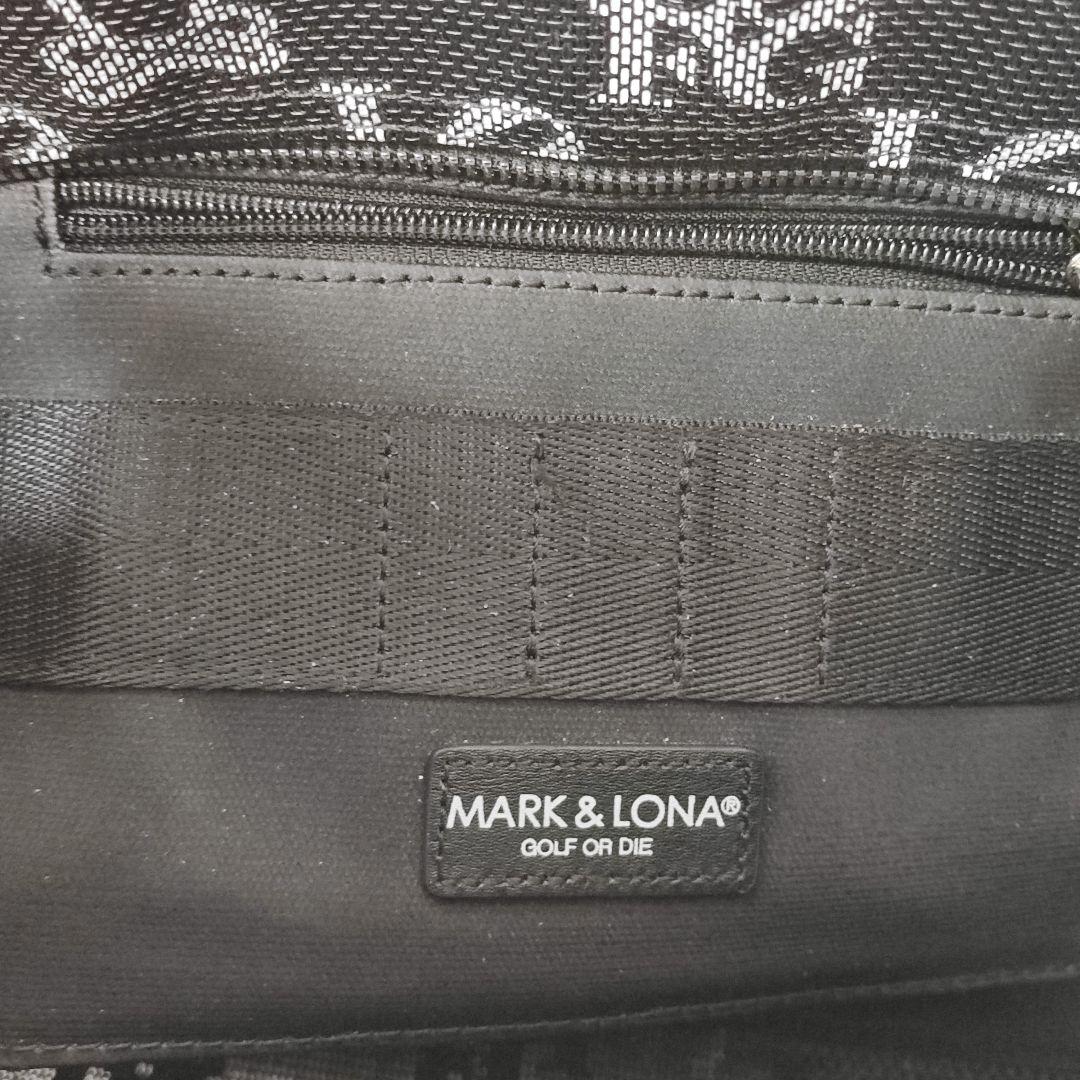 MARK&LONA トートバッグ カートバッグ スカル 総柄 黒×白