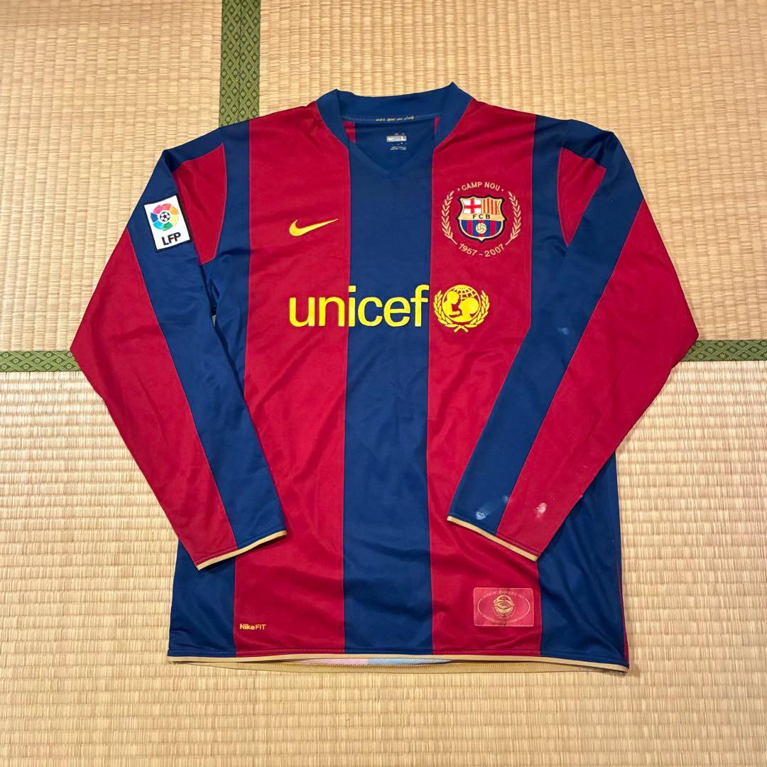 正規品 FC Barcelona バルセロナ 07 08 ユニフォーム 長袖 L