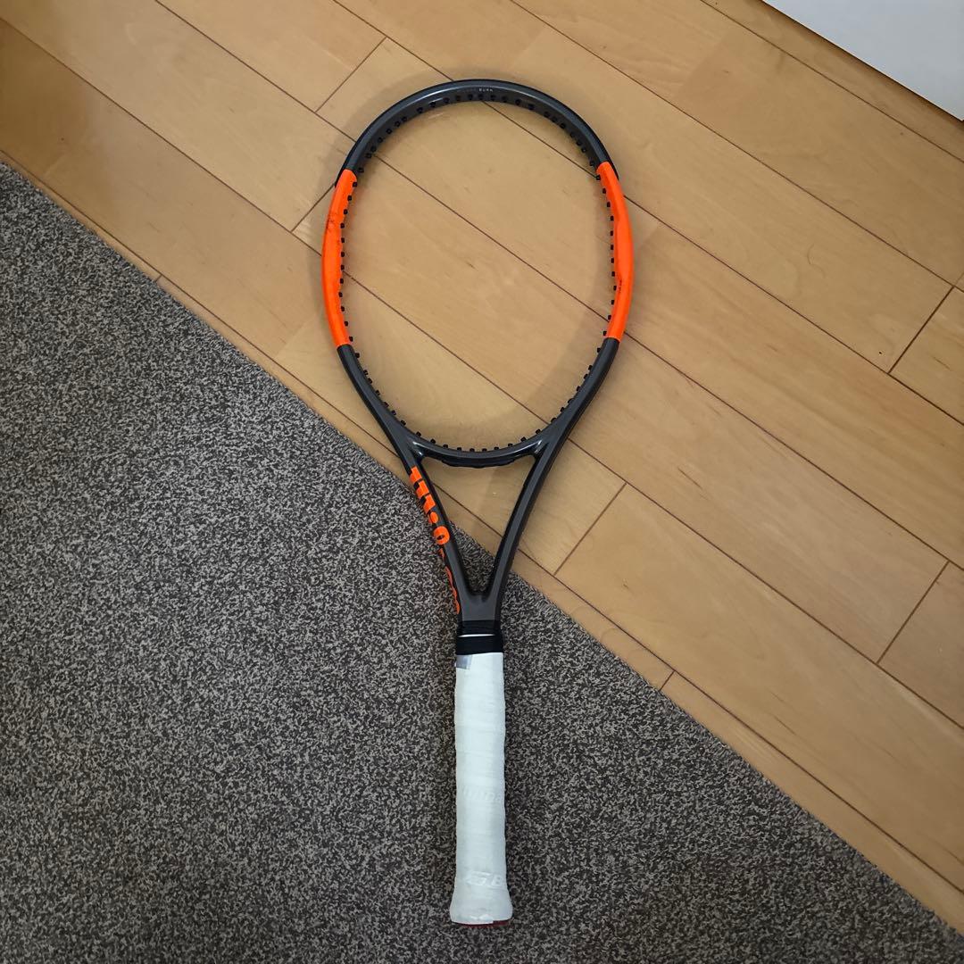 Wilson 硬式テニスラケット BURN 95グリップ2オレンジ/黒