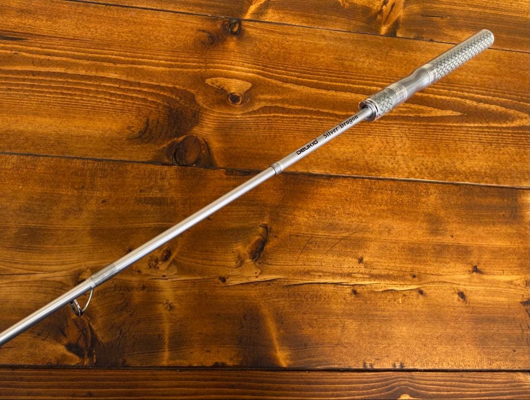 スピニングテレスコロッド　5ft6inch 渓流釣り　トラウトロッド　シルバー