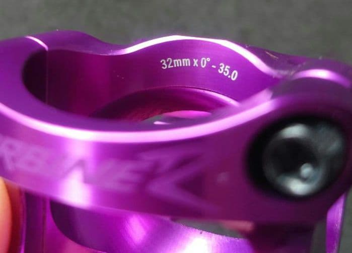 RACE FACE TURBINE Φ35㎜ × 0°× 32㎜ パープル　中古