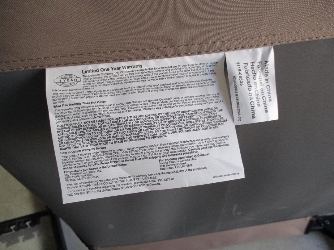 Coleman CONVERTA COT リクライニング 中古