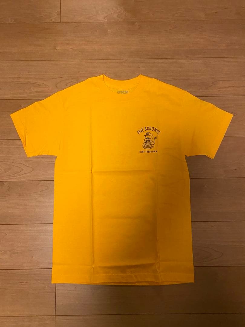 5BORO ファイブボロ Tシャツ Mサイズ YELLOW 黄色