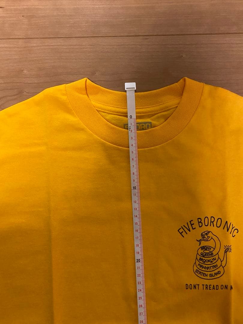 5BORO ファイブボロ Tシャツ Mサイズ YELLOW 黄色