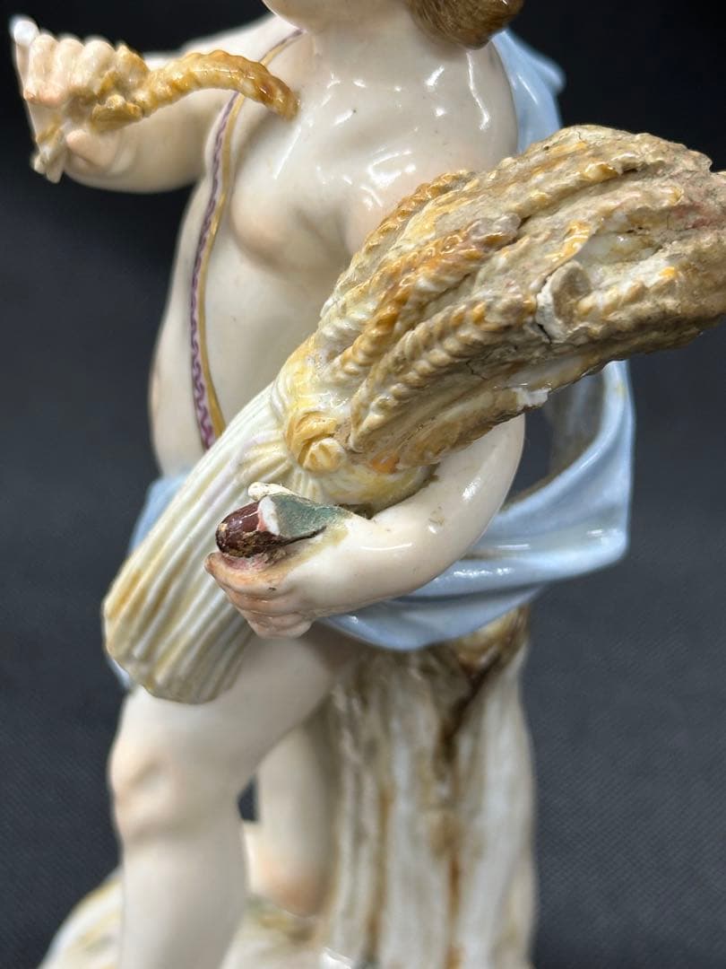 【ダメージ品】meissen マイセン　四季の寓意　夏　フィギュリン　置物