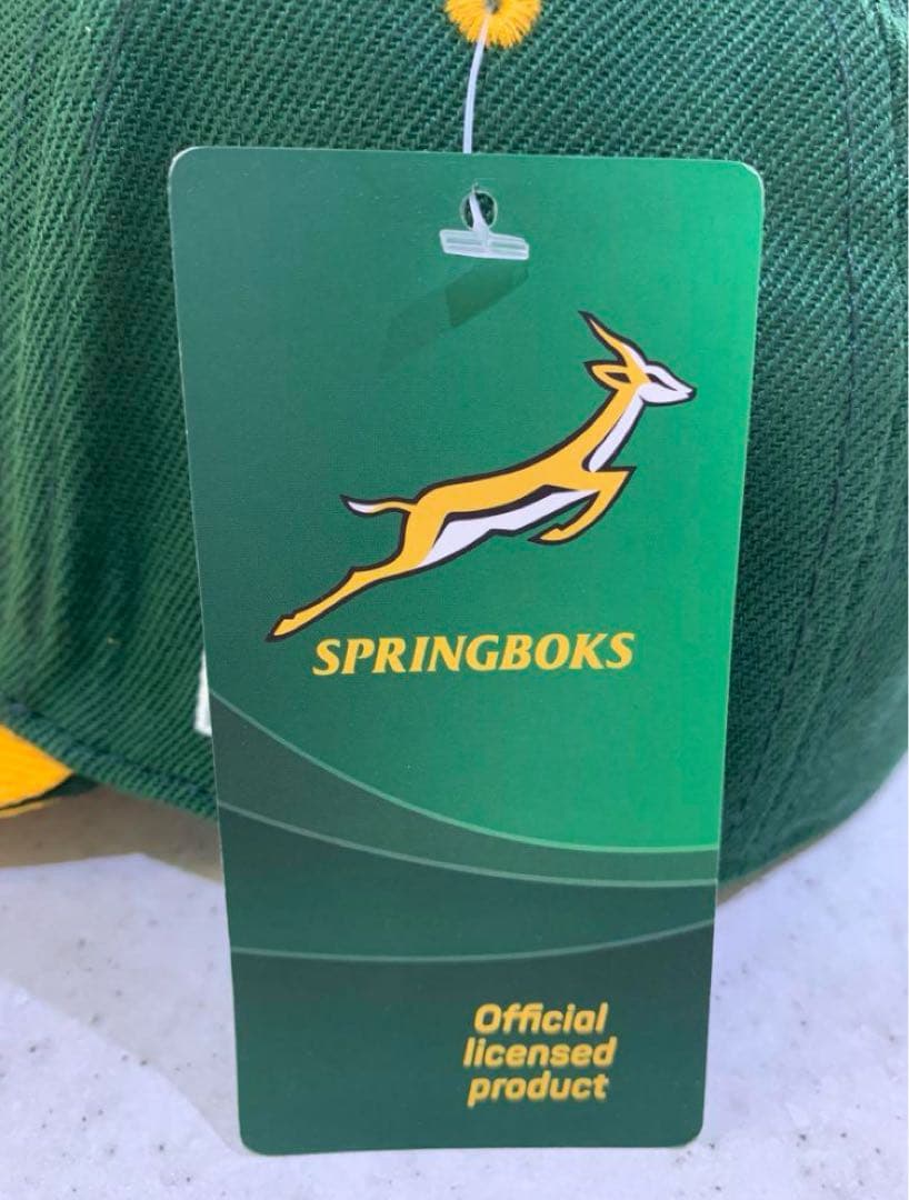 SAラグビー代表「SPRINGBOKS」のキャップ刺繍「黄色」