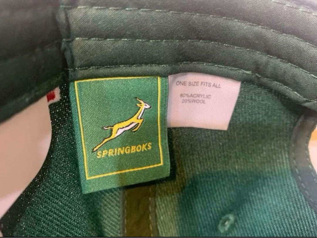 SAラグビー代表「SPRINGBOKS」のキャップ刺繍「黄色」