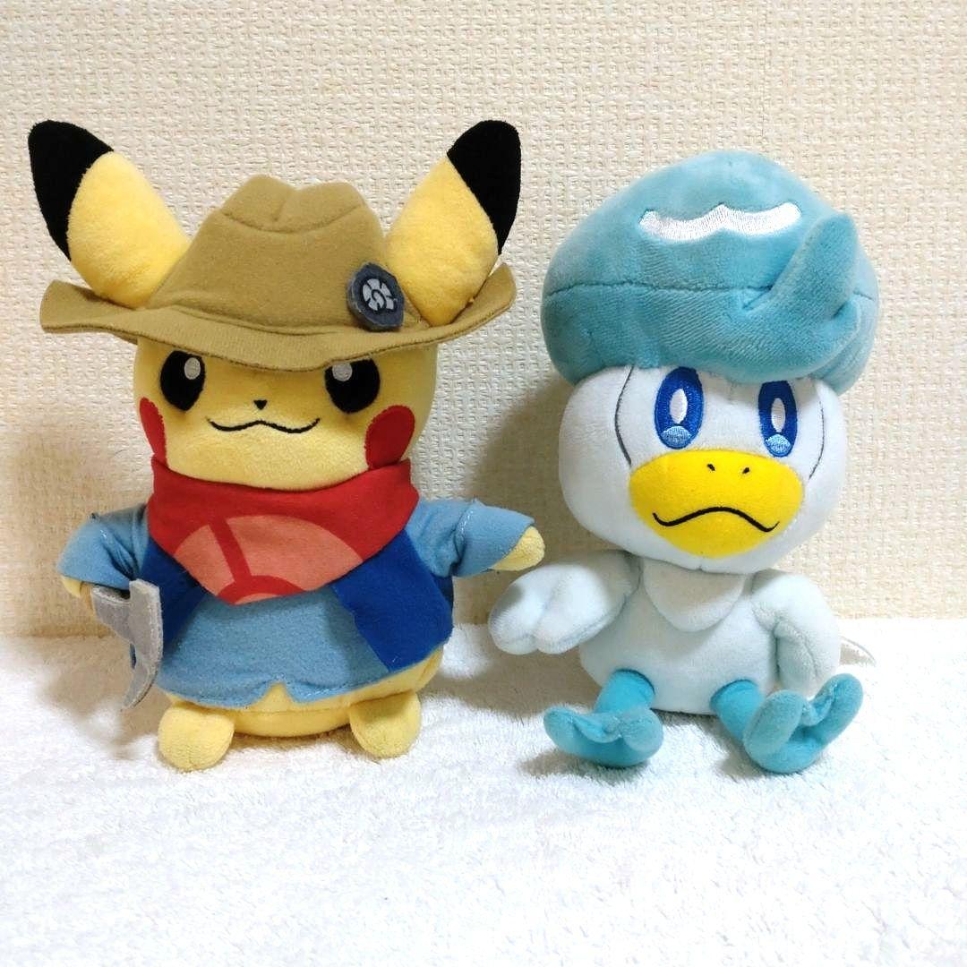 ポケモン　ぬいぐるみ☆発掘ピカチュウ/クワッス/レックウザ/カイオーガ/マリルリ