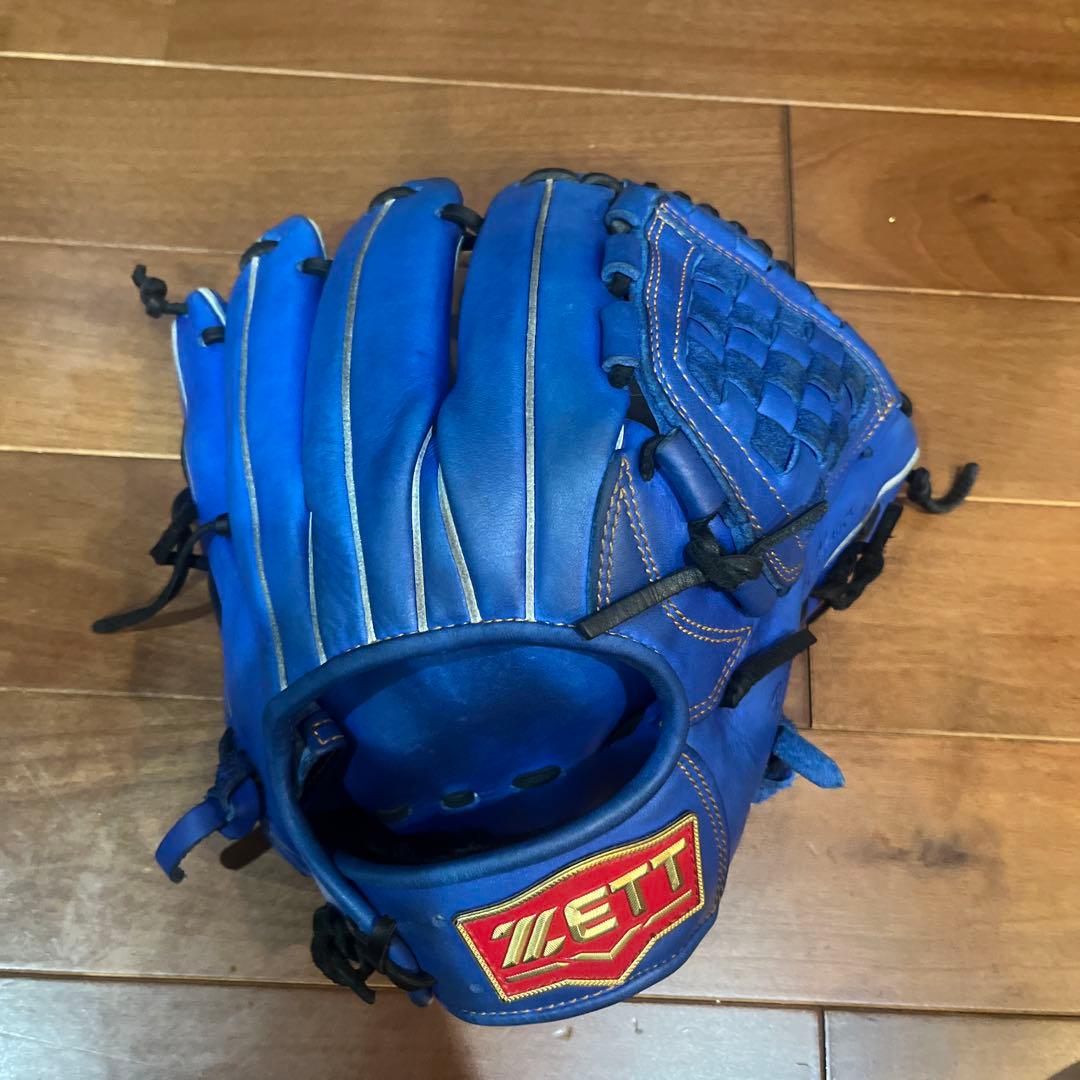 25000円ZETT源田壮亮軟式ブルーグローブ グラブ