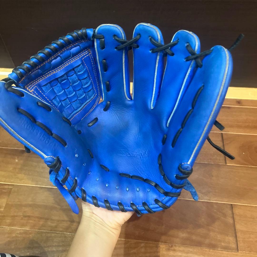 25000円ZETT源田壮亮軟式ブルーグローブ グラブ