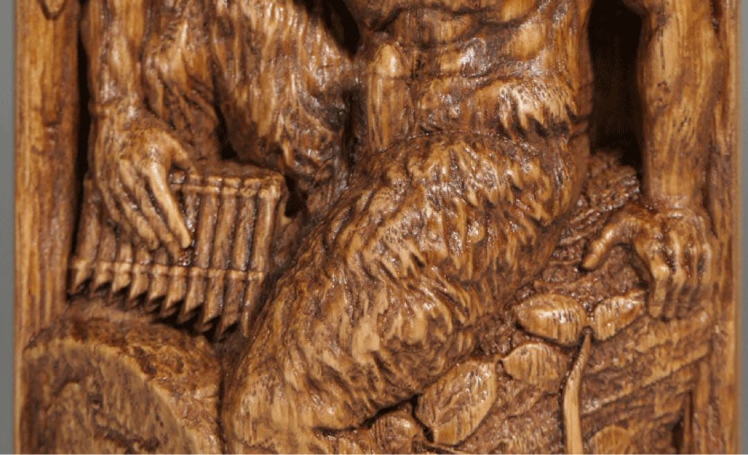 木彫 パーンの神 パンの大神 アーサー・マッケン 牧羊神 半身半獣神 平井呈一