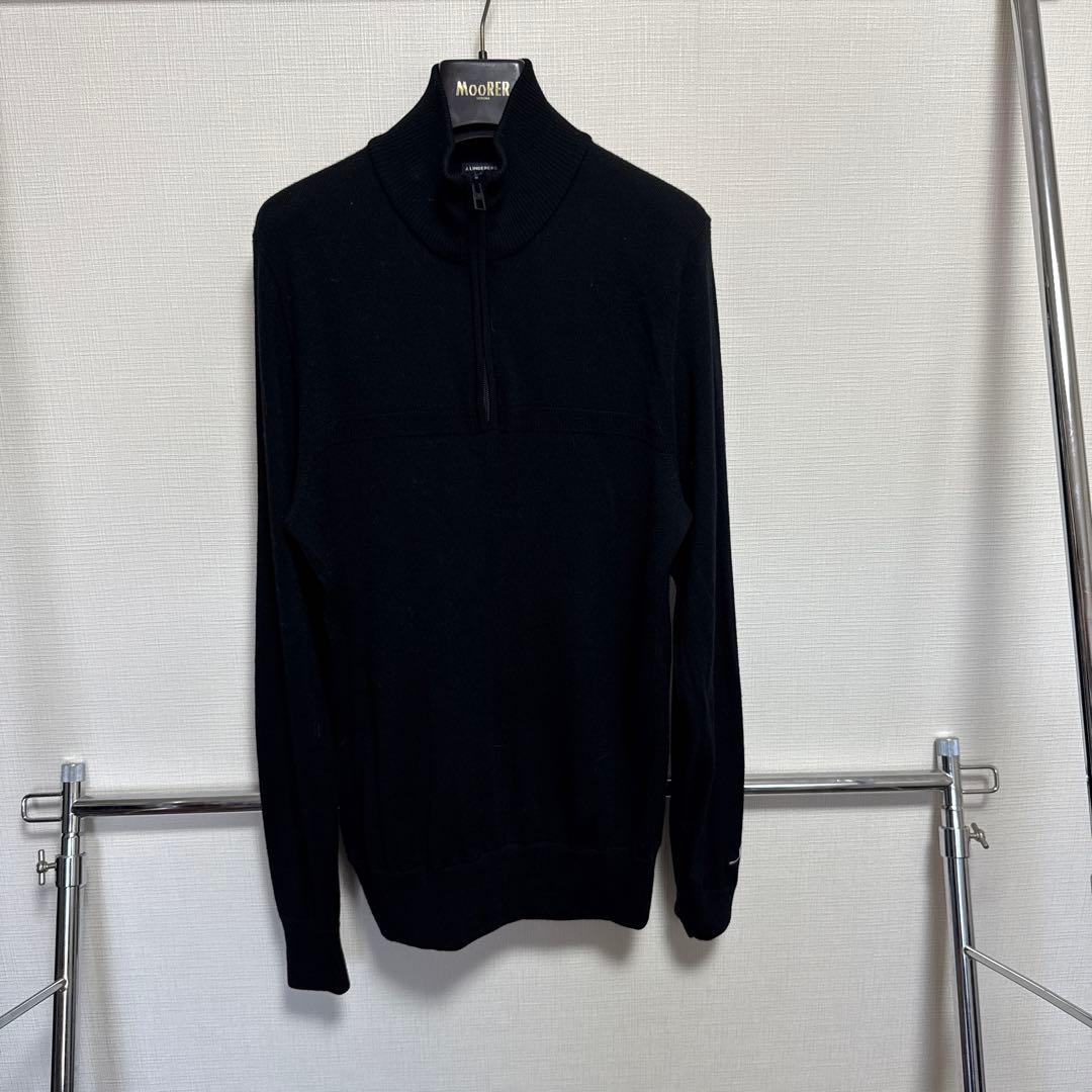 J.LINDEBERG jリンドバーグ 黒ハーフジップセーター 日本サイズL