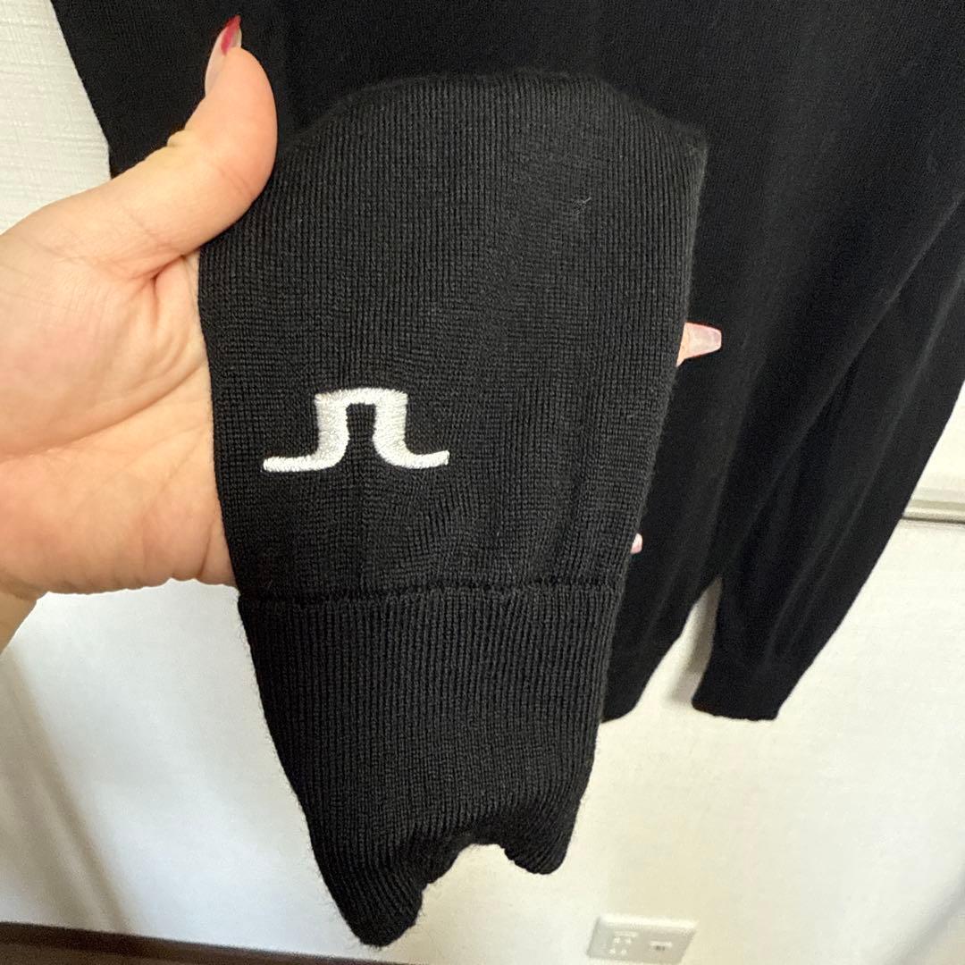 J.LINDEBERG jリンドバーグ 黒ハーフジップセーター 日本サイズL