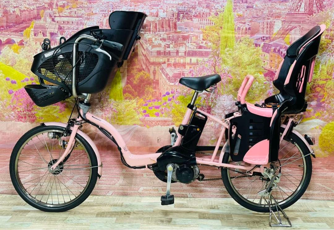 K1072 電動自転車パナソニック子供乗せ 20インチ　8.9Ah 4点灯