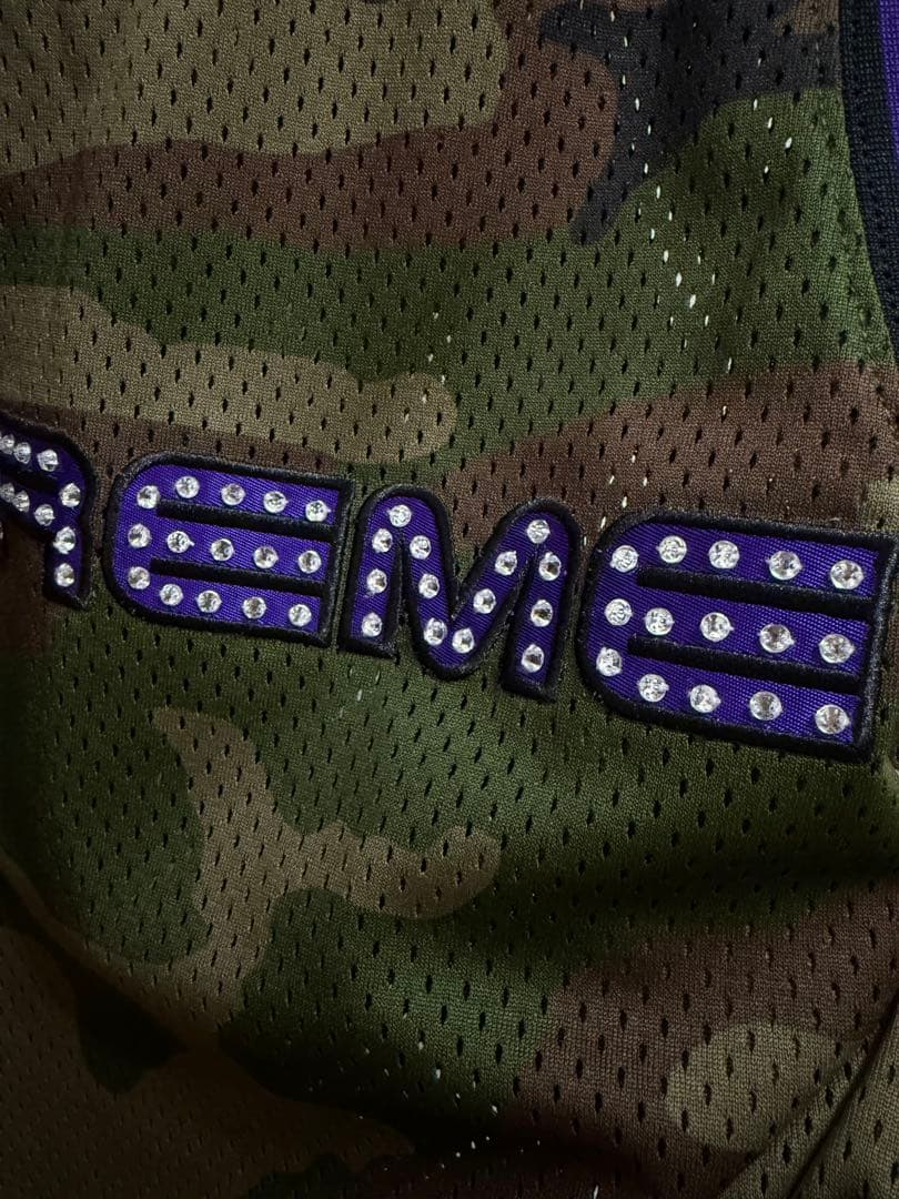 supremeラインストーンタンクトップ極美品