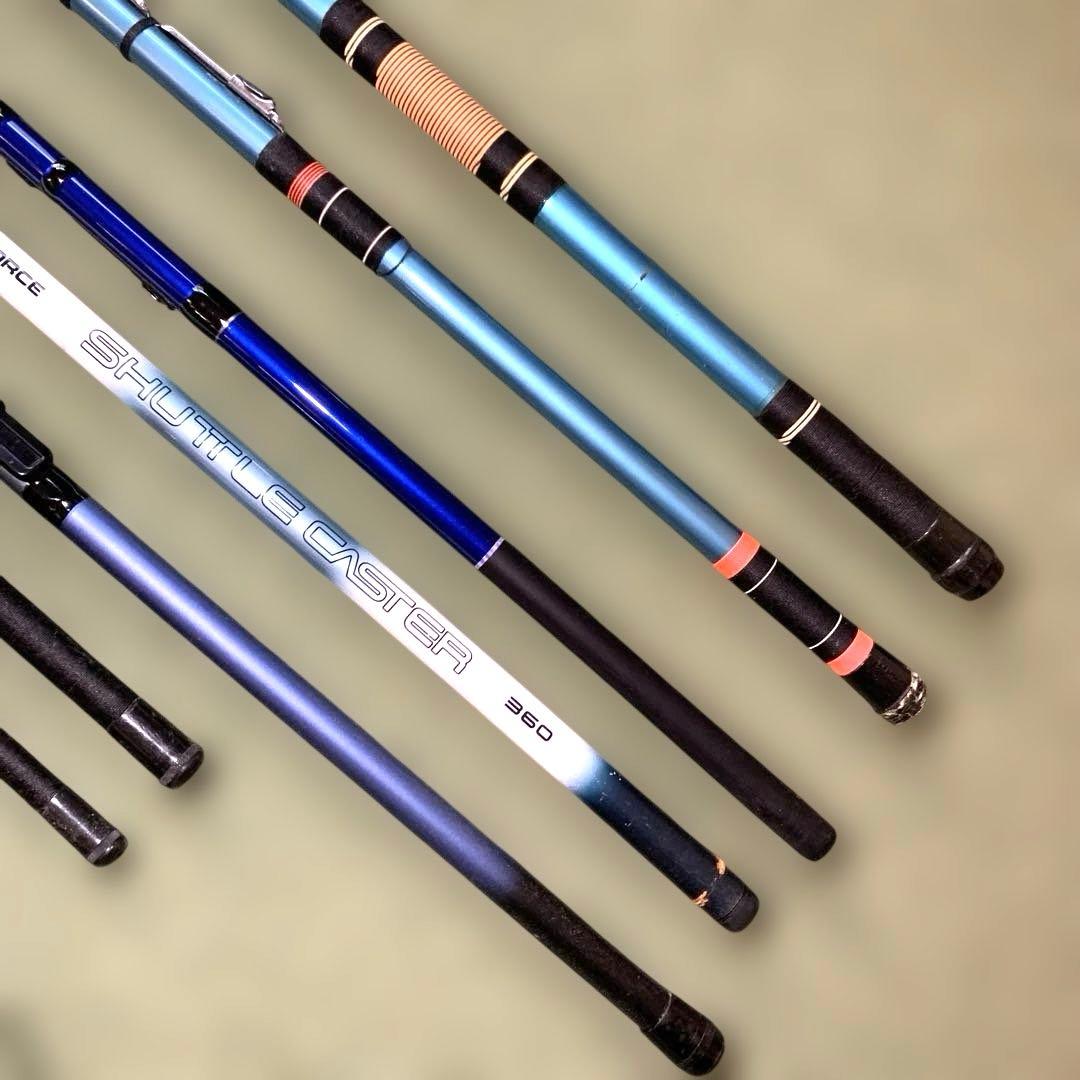 中古釣竿7本SET+大型ケース付【訳有り商品あり】