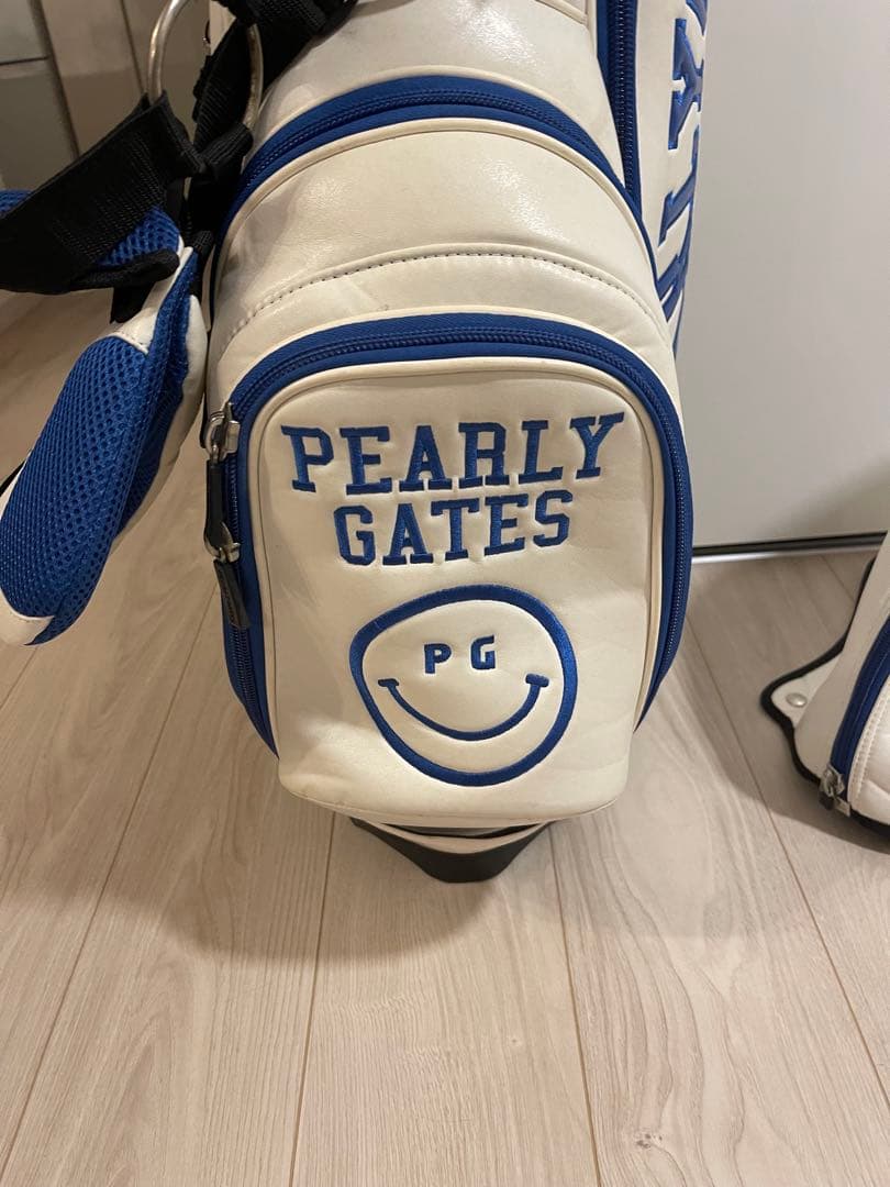 PEARLY GATES ゴルフバッグ 89 ホワイト/ブルー