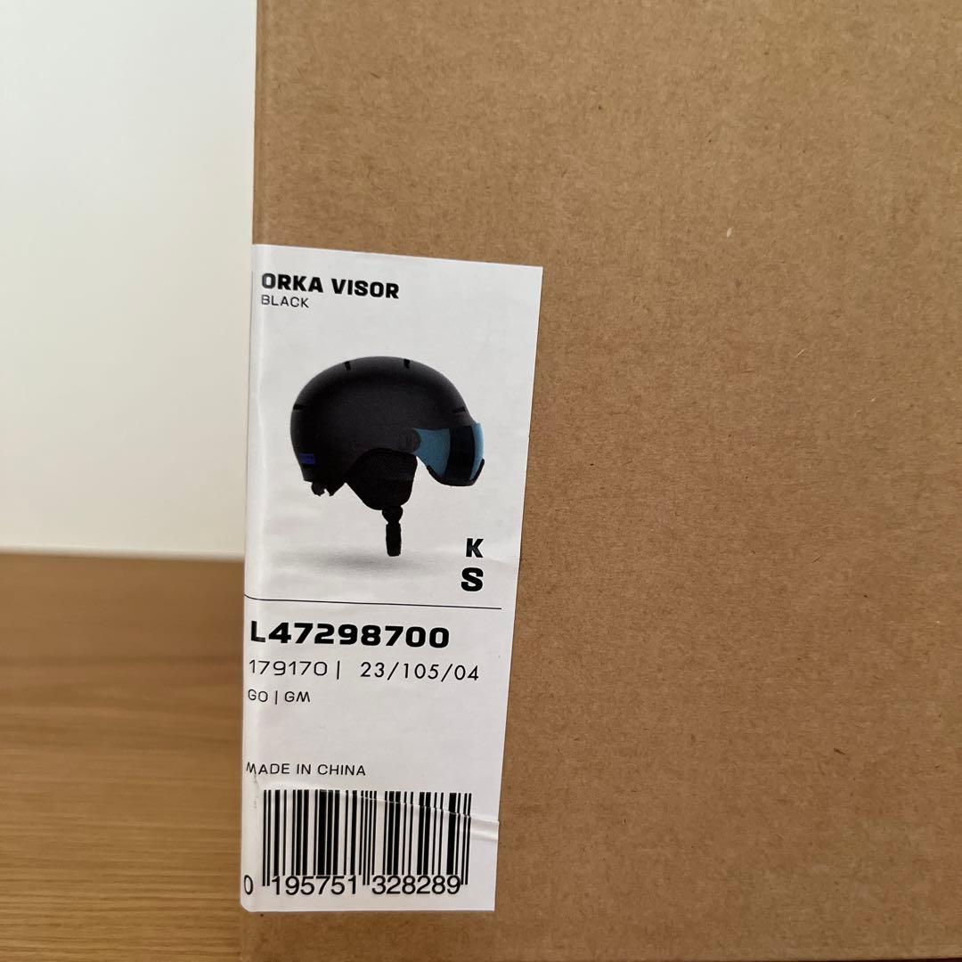 値下げ【新品】Salomon ORKA VISOR ヘルメット ブラック　キッズ