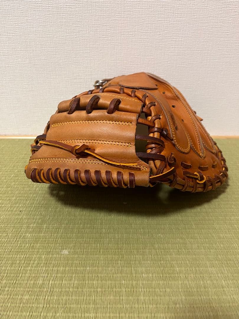 美品ミズノビクトリーステージ 硬式キャッチャーミット 捕手 厚革 ビッグM 大人