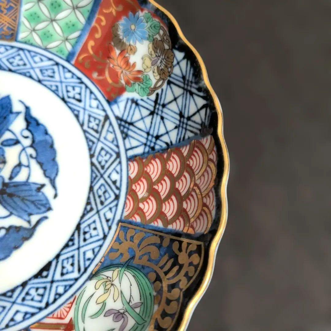 【未使用】美濃焼 三洋陶器 龍峰窯 銘々皿 5枚セット 古伊万里様式 金彩