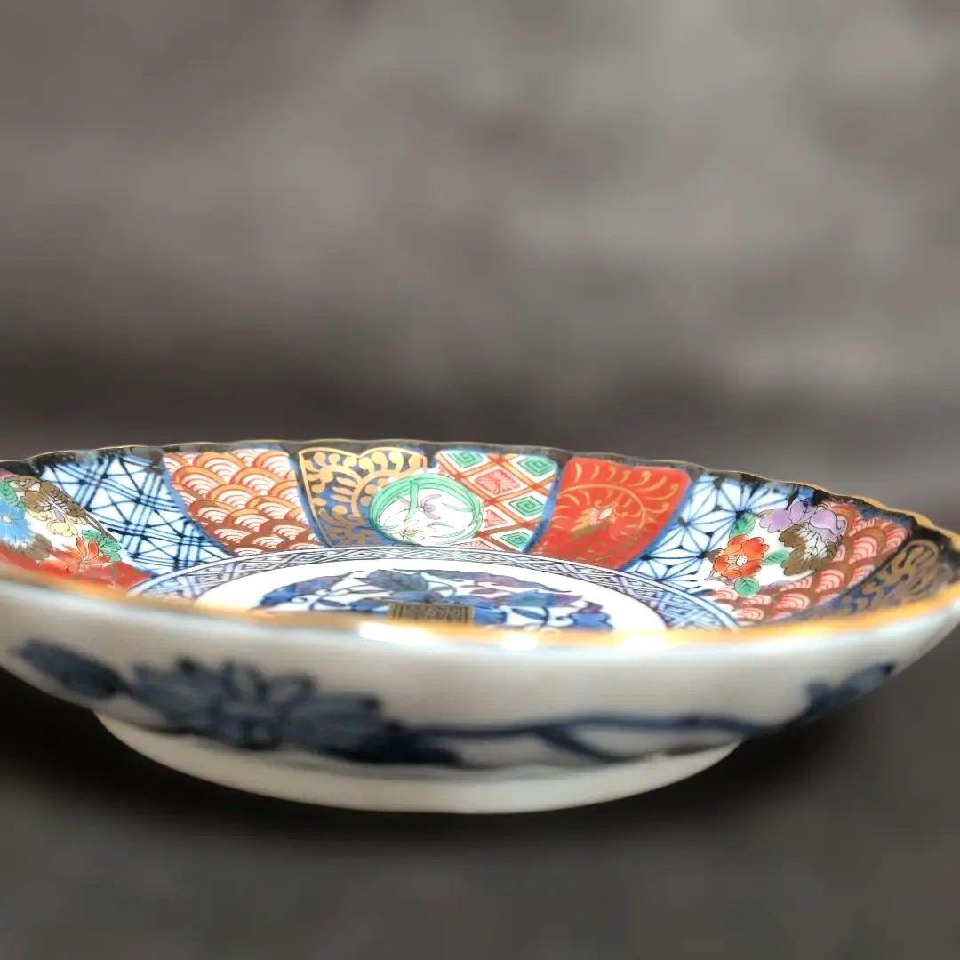 【未使用】美濃焼 三洋陶器 龍峰窯 銘々皿 5枚セット 古伊万里様式 金彩