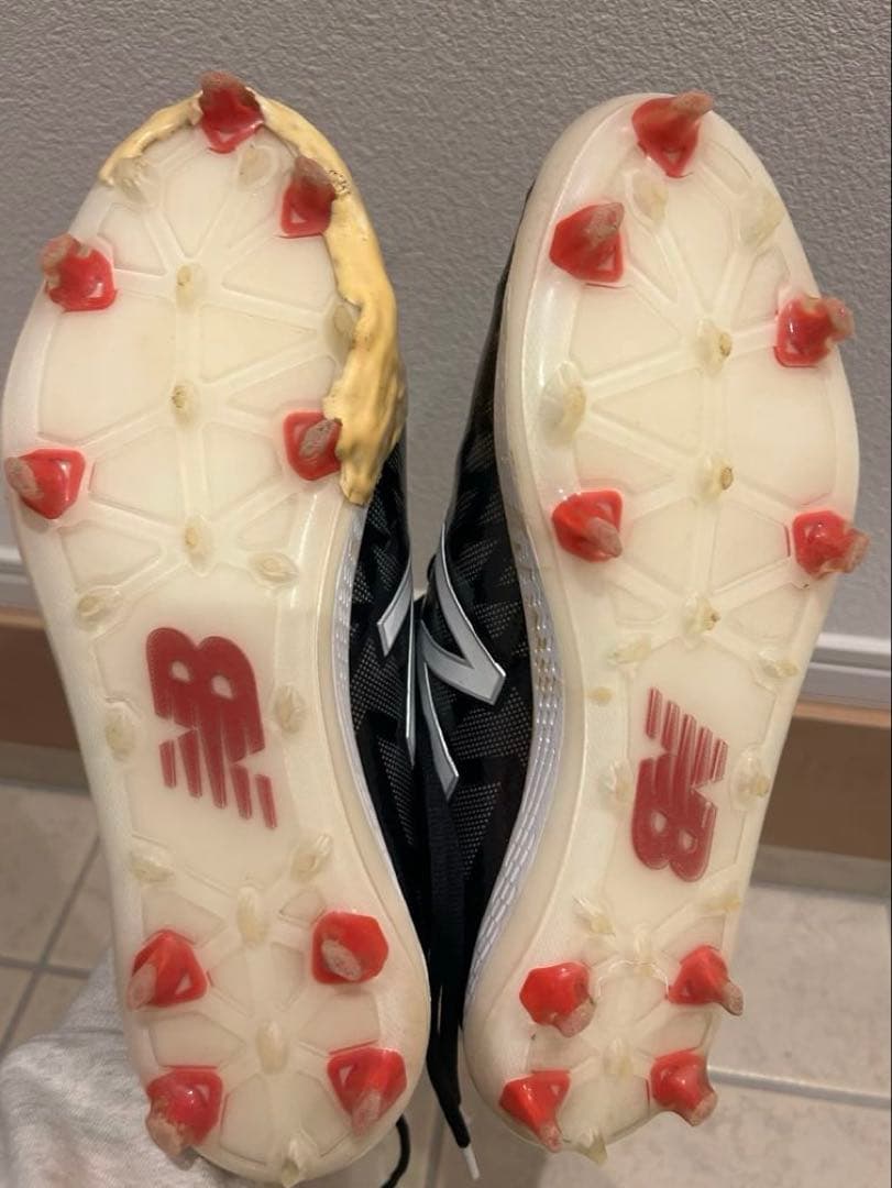 New Balance 野球スパイクシューズ ブラック 塗りP付き　27.5