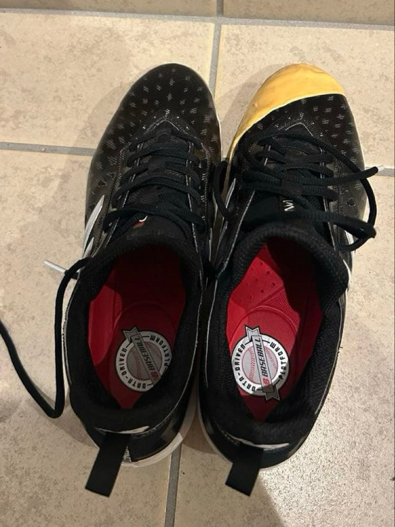New Balance 野球スパイクシューズ ブラック 塗りP付き　27.5