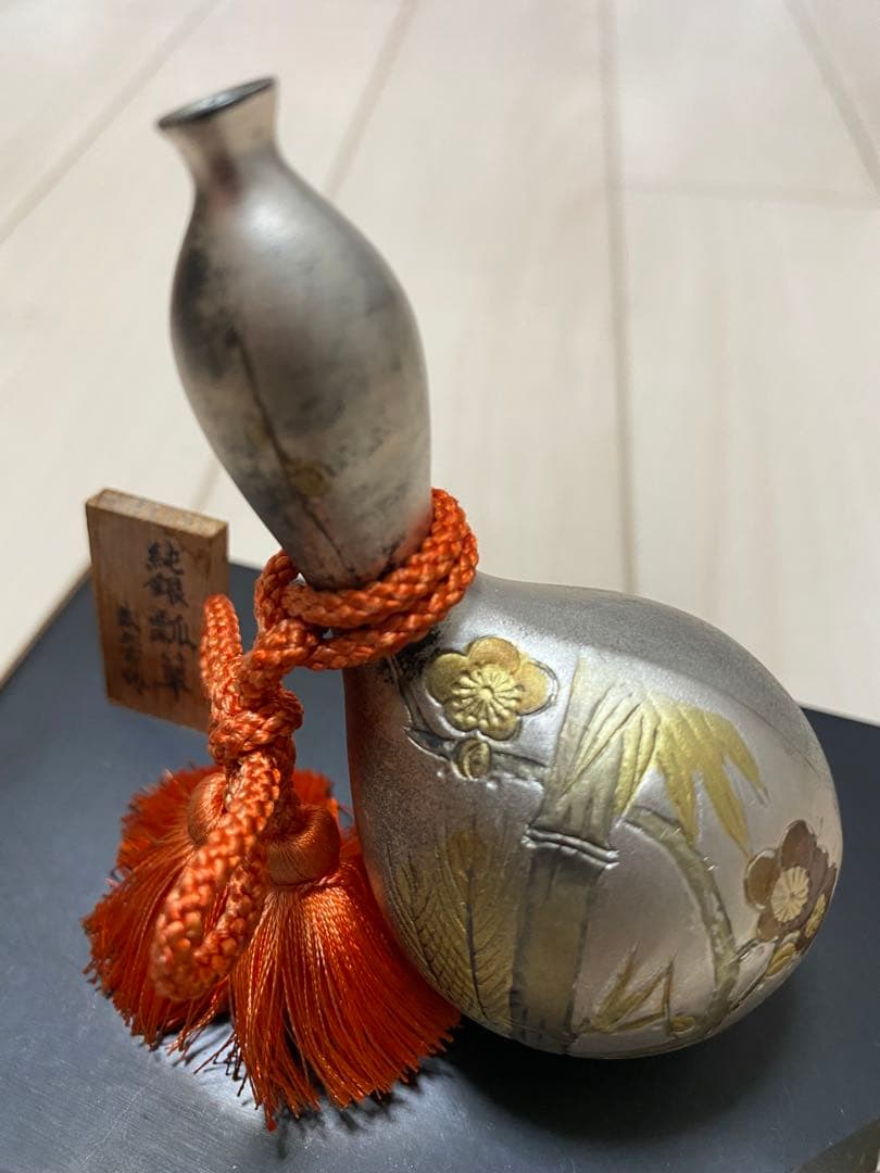 【武比古】純銀 瓢箪 置物 合計38g