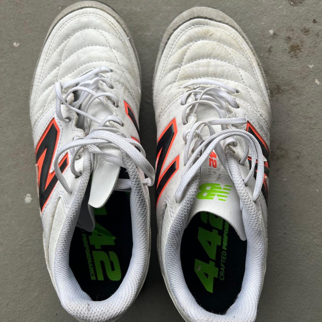New Balance サッカーシューズ ホワイト/オレンジ