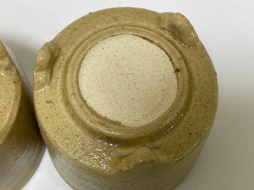 【現状品】瑞光窯 佐々木八十二 造 黄瀬戸香炉 一対 共箱